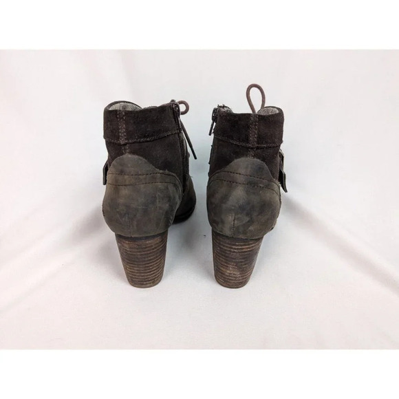 CAT Caterpillar 9 Briony Chunky Buckle Lace Up Ankle Boot Bootie Moto Waterproof - Picture 8 of 12